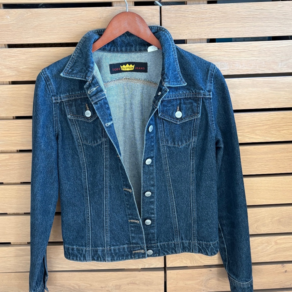 Spring Capsule Wardrobe Classic Todd Oldham Jean Jacket Medium 100% Coton